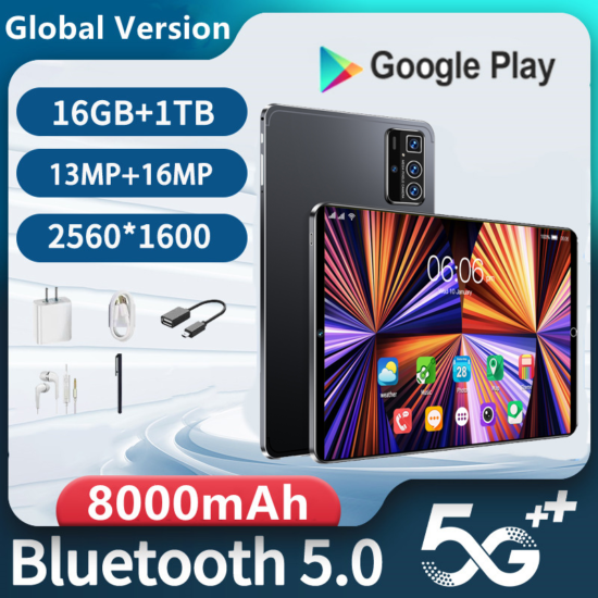 Tablet PC 5G 12GB RAM 512GB ROM 12 Inch 4K Screen Snapdragon 845 Dual SIM Card