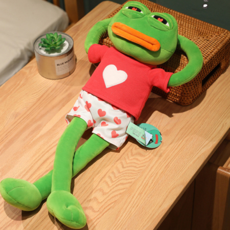 Sad Pepe Frog Plush 4chan Meme Toys Stuffed Animal Dolls Creative 50-90cm Cute Magic Expression Lovely Gift