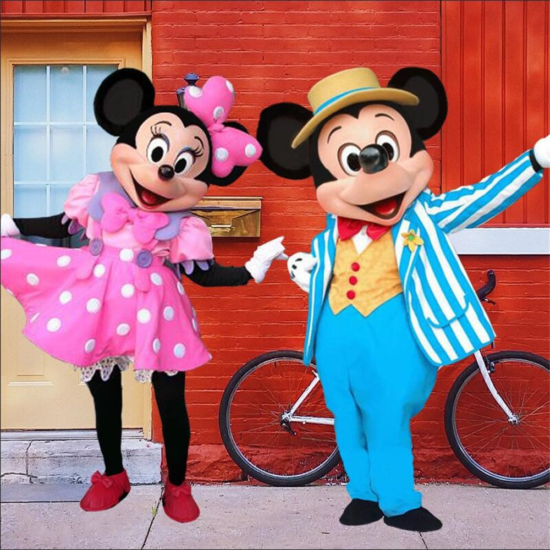 Cosplay Mouse Boy Mickey and Mouse Girl Cartoon character costume Mascot Advertising Costume Party Animal carnival toy