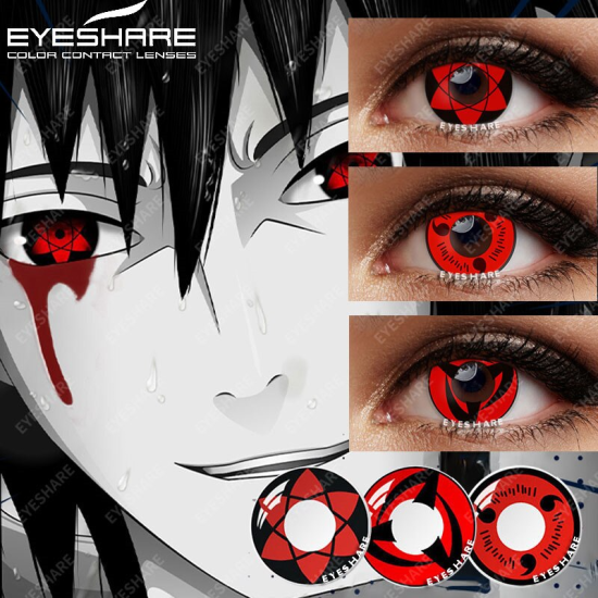 Naruto Cosplay Anime Eyes Lenses for Eyes Uchiha Sasuke Kakashi Itachi - Image 3