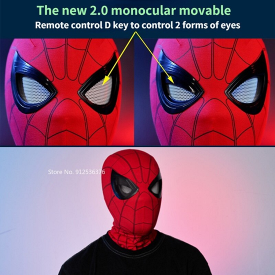 Marvel Avengers Spiderman helmet Eyes Electric PVC For Party Polyfard And Record Video - Image 3