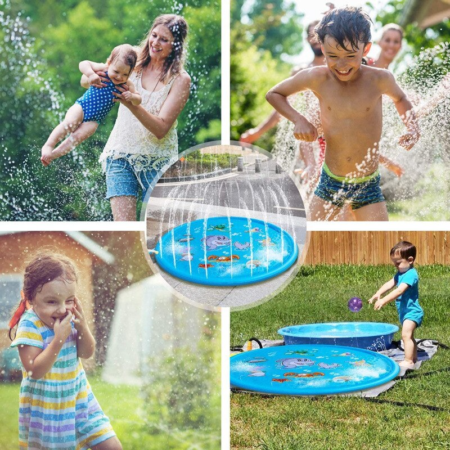 Children Play Water Spray Pad Outdoor Game Toy Lawn Swimming Pool Mat Kids Toys