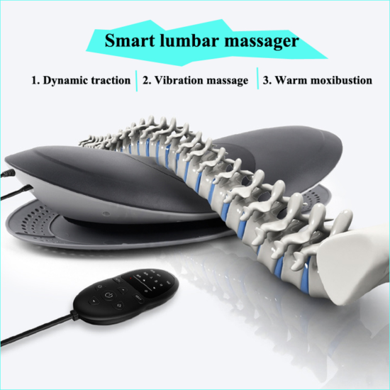 Lumbar Massager For Pain Relief Adjustable Intensity EMS Vibration Intelligent Electric Inflatable Back Posture Corrector