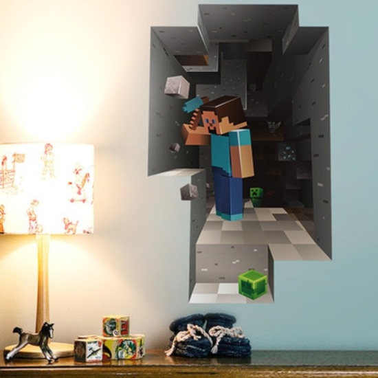 Minecraft game posters decoracion hogar moderno wall stickers for Gamers rooms Anime poster