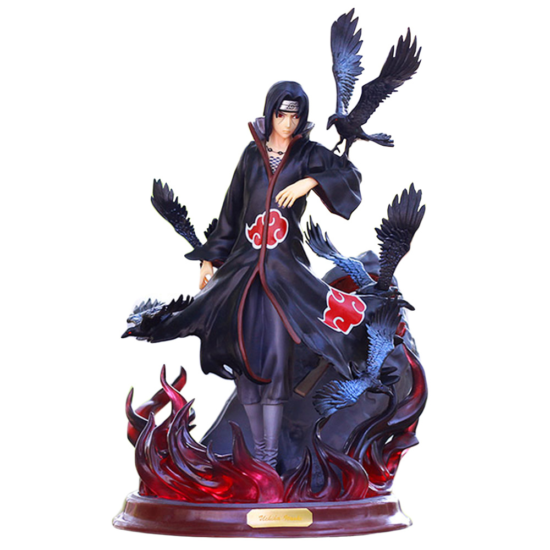 Naruto Anime Uchiha Itachi and Ravens PVC Action Figure Model 25 cm