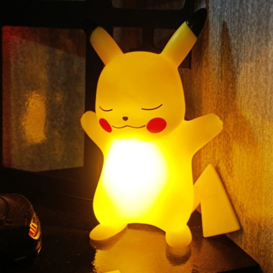 Pokemon Pikachu Night Light Cute Anime Soft Bedside LED Lights Room Decoration Children Toy - Image 2