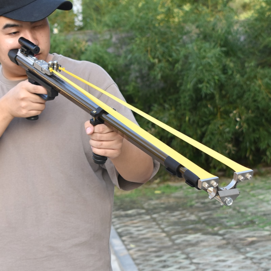 Slingshot Telescopic Straight rod Laser Catapult For Hunting Lengthened 127cm - Image 3
