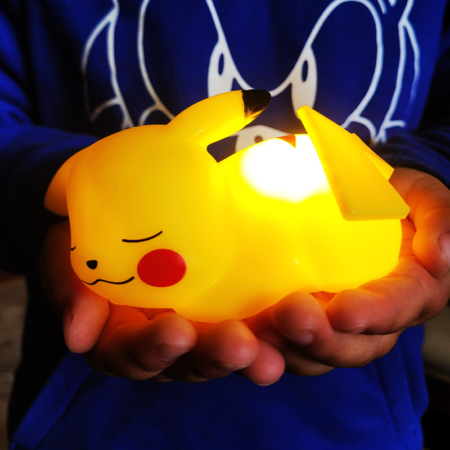 Pokemon Pikachu Night Light Cute Anime Soft Bedside LED Lights Room Decoration Children Toy