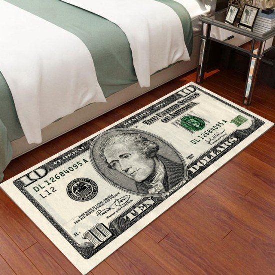 Entrance Doormat Style Dollar Money, Living Room Floor Rugs Home Decor Kitchen Absorbent Carpet Anti Slip Bathroom Hallway Mat