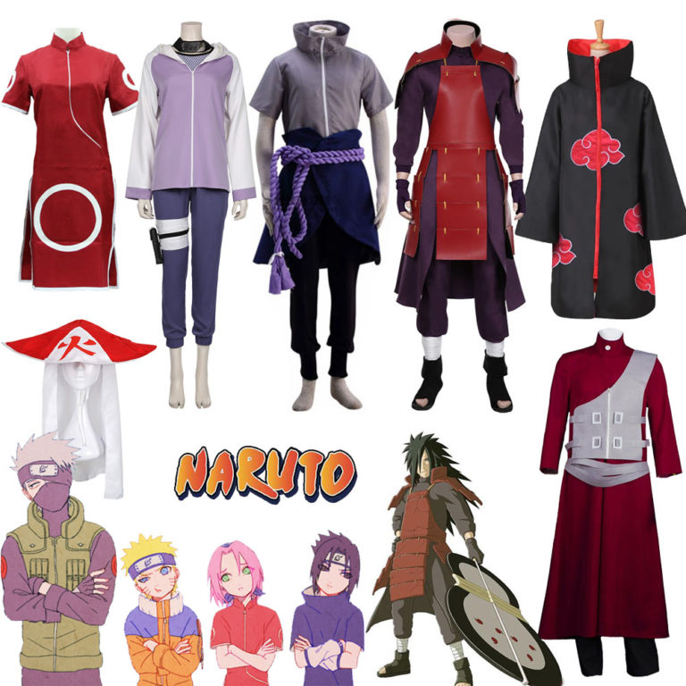 Anime Naruto Cosplay Costumes Taka Hebi Akatsuki Cloak Uchiha Madara Hinata gaara Anime Cosplay Suit