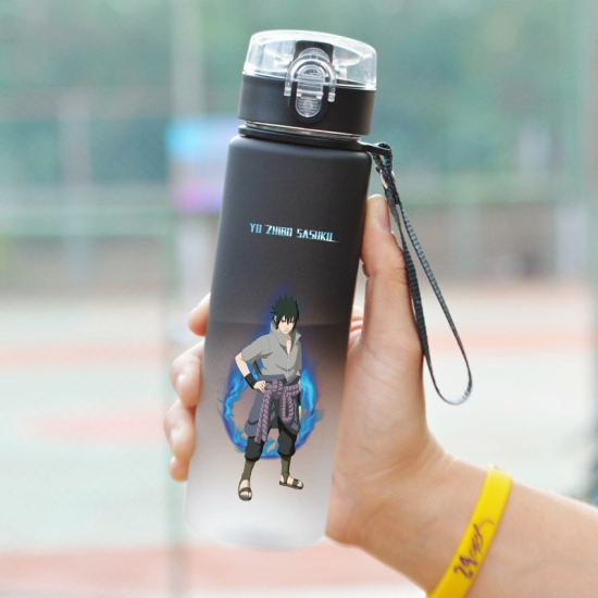 Anime Naruto Water Bottle 560ml High Capacity With Plastic Drinking Cup Portable Sports Water Bottle Boy Girls - Image 2
