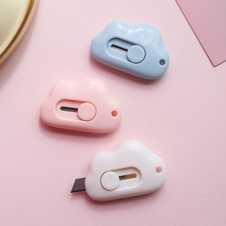 Cute Rabbit Cloud Mini Portable Utility Knife Paper Cutter For Office school - Image 2