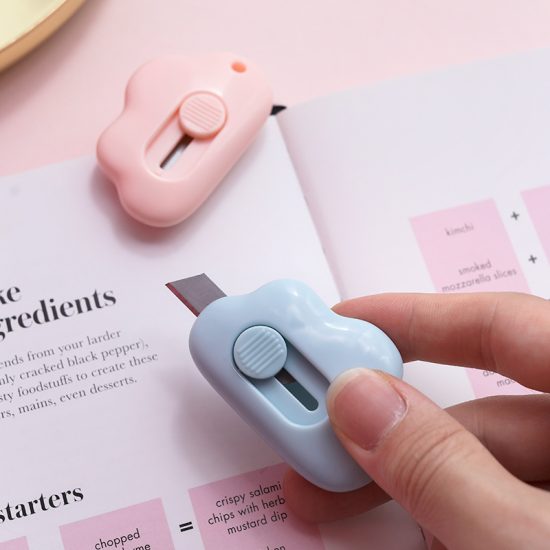 Cute Rabbit Cloud Mini Portable Utility Knife Paper Cutter For Office school - Image 3