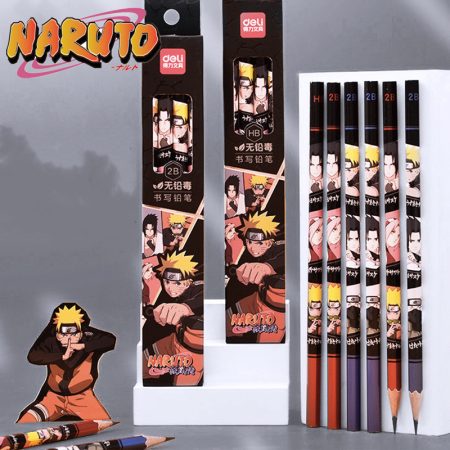 8pcs/box Naruto Anime Stationery Uzumaki Naruto Pencil 2B/HB Pencil For Drawing Painting Sketch Special Writing Pencil