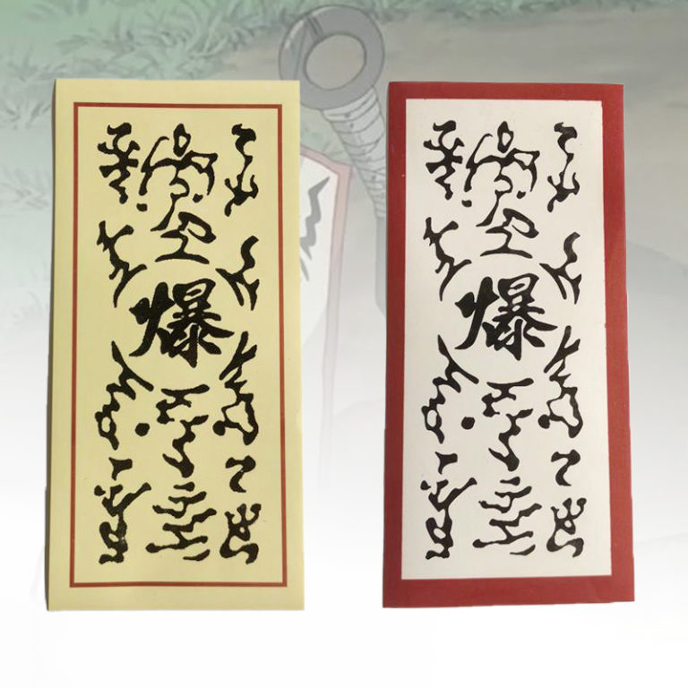 Naruto Explosive Amulet Stickers Anime Bomb Tags Paper Stickers for Laptop Car Skateboard Fridge Party Toys