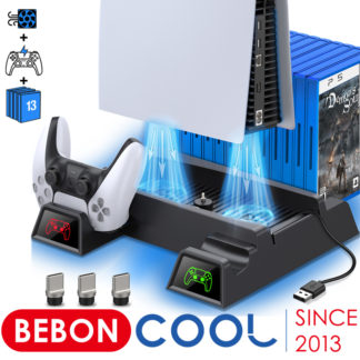 Station For Sony Playstation 5 With Cooling Fan Stand For  Dual Console Charger Fast Charging And more Future