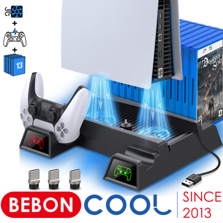 Station For Sony Playstation 5 With Cooling Fan Stand For  Dual Console Charger Fast Charging And more Future