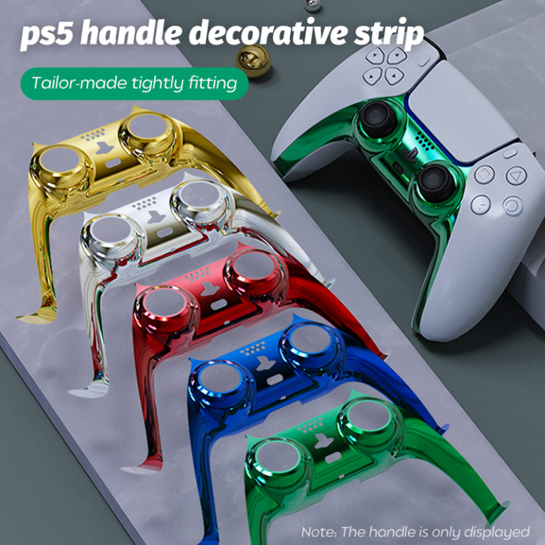 DIY For PS5 Controller ABS Decorative Panel Strip For Playstation 5 Gamepad Controller With Free Gift 2 Pieces Thumb Stick Grips - Image 2