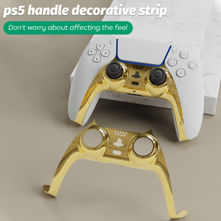 DIY For PS5 Controller ABS Decorative Panel Strip For Playstation 5 Gamepad Controller With Free Gift 2 Pieces Thumb Stick Grips
