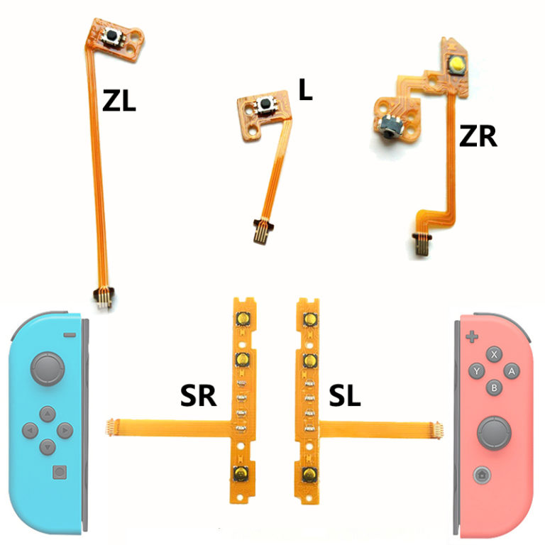Replacement SL SR ZR ZL L Right Left Button Key Ribbon Flex Cable for Nintendo Switch