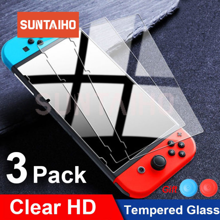 3Pack Protective Glass for Nintendo Switch Tempered Screen Protector Oled Glass