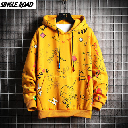 Harajuku Anime One Way Sweatshirt Oversized Japanese Streetwear