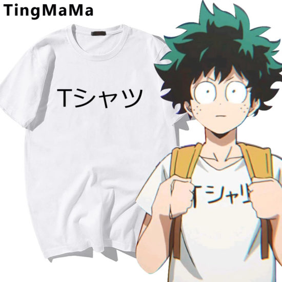 Japanese T Shirt Boku No Hero Academia Anime Unisex Midoriya Izuku Deku