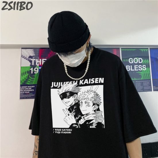 tshirt Jujutsu Kaisen Harajuku Unisex Short Sleeve Anime Streetwear Tops - Image 2