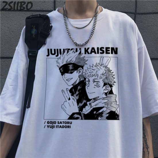 tshirt Jujutsu Kaisen Harajuku Unisex Short Sleeve Anime Streetwear Tops