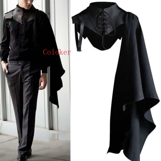 Medieval Party Anime Cosplay Costumes Knight Single Sleeve Shawl Armor Viking Pirate Cloak