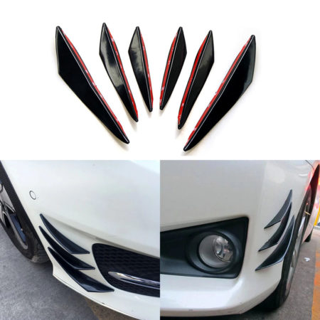 6pcs/set Universal Front Lip Decoration Diffuser Splitter Fins Car