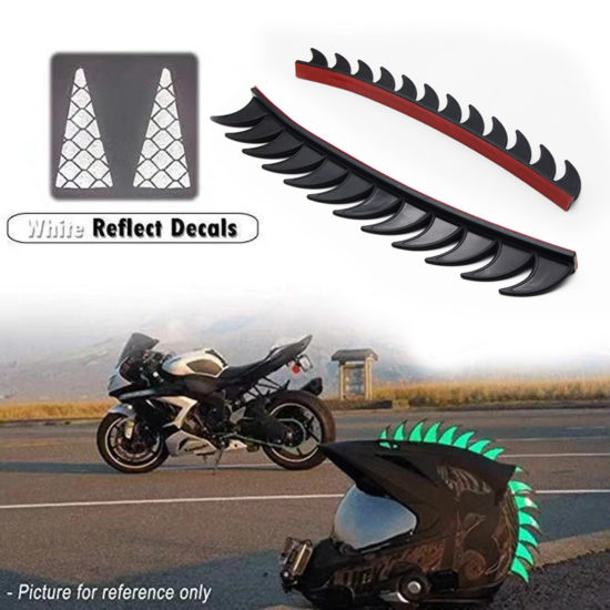 Rubber Sticker Dirt Biker For Helmet Motorcycle Mohawk  Color Reflective