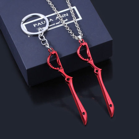 MIDY Anime KILL la KILL Keychain Matoi Ryuko Metal Mini Red Scissors Blade Keyring Men Car Accessories