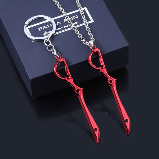 MIDY Anime KILL la KILL Keychain Matoi Ryuko Metal Mini Red Scissors Blade Keyring Men Car Accessories