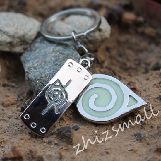 keychain Konoha Logo ring GLOW in the DARK Luminous keychain Pendants - Image 3