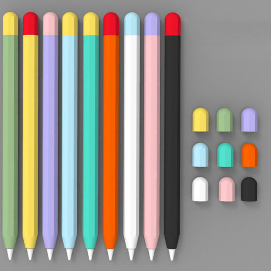 Stylus Cover Silicone Pen Case For AppleAndroid Color Matching Stylus Protective Case Non-slip Anti-fall Cover