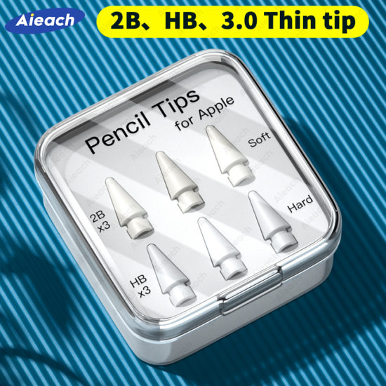 Pencil Tips For Apple-Android-Pc Double Layer 2B & HB & Thin Tip Nib, Enough For 4 Years of Use