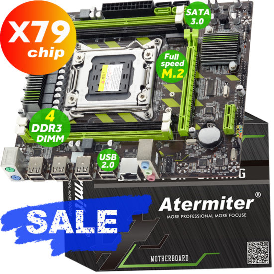 X79G X79 Motherboard LGA 2011 USB2.0 SATA3 Support REG-ECC-Memory And Xeon E5-Processor 4DDR3 PCI-E NVME-M.2