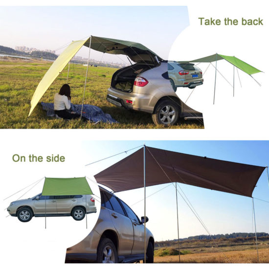 Portable Car Shelter Shade Camping Side Car Roof Top Tent Awning Waterproof UV Outdoor Canopy Camping Supplies - Image 2