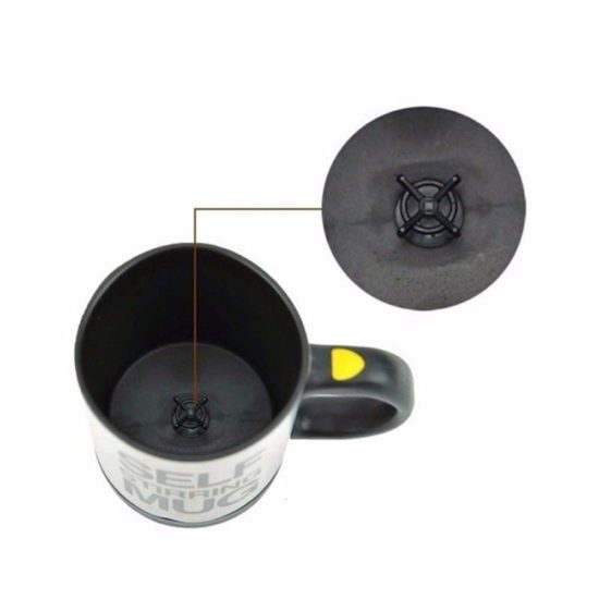 Mug Stainless Steel 400ml Self Stirring With Lid Automatic Electric Lazy Coffee Milk Automatic Mixing Stir Mug - Image 2