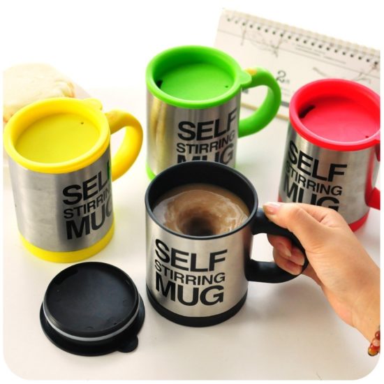 Mug Stainless Steel 400ml Self Stirring With Lid Automatic Electric Lazy Coffee Milk Automatic Mixing Stir Mug - Image 3