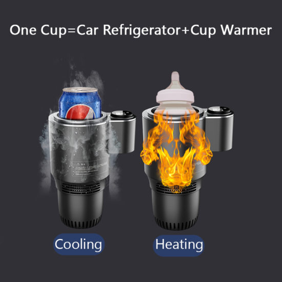 Smart 2 In 1 Heating And Cooling Cup In The Car for Coffee Milk Drinks Travel Mini Car Refrigerator - Image 3