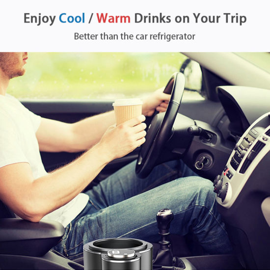 Smart 2 In 1 Heating And Cooling Cup In The Car for Coffee Milk Drinks Travel Mini Car Refrigerator - Image 2
