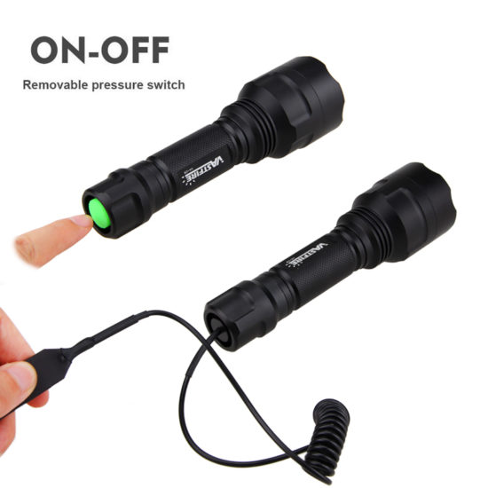 Flashlight For Rifle XM-L Q5 Lantern waterproof Tactical Light+Laser Dot Sight+Switch+Rail+18650+Charger - Image 3