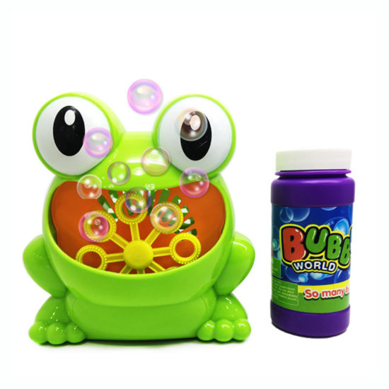 Cute Funny Automatic Frog Bubble Maker For Summer Party Game for Kids Outdoor Playing