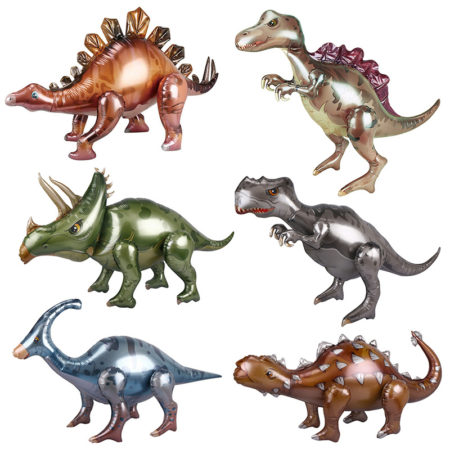 1Pcs Large Dinosaur Balloon Jurassic Tyrannosaurus Triceratops Stand Dinosaurs  Birthday Party Decorations Kids Toys