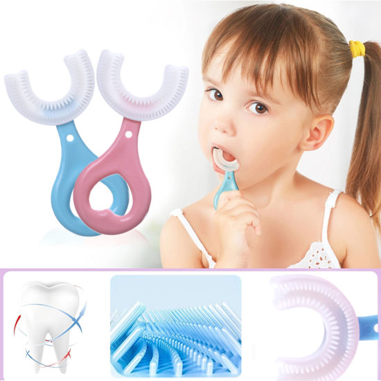 Children Toothbrush 360 Degree U-shaped Child Silicone Kids Teeth Oral Care Cleaning - Image 2