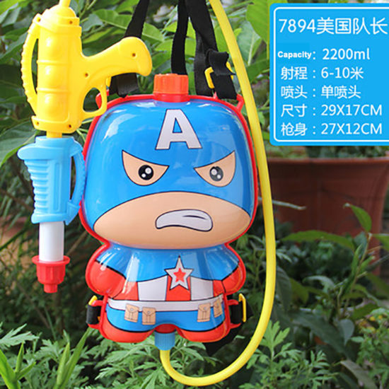 Backpack Water Gun Anime Figures Spiderman Children Toys Marvel Kids Toy Birthday Gift - Image 2