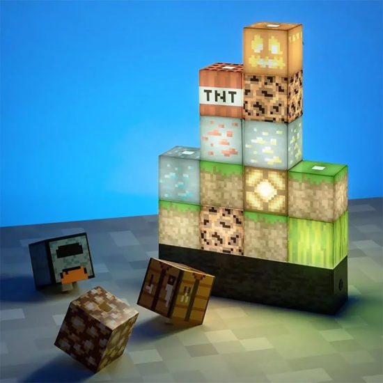 Square Building Block Lamp From Minecraft Game Lamp Usb For Night Light Table-Party-Bedroom Decor - Image 3