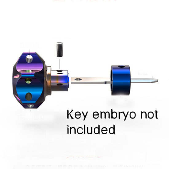 Universal Modified Blue Burning Aluminum Keychain DIY Key Cover Shell Fit For Motorcycle Car ATV Key - Image 2